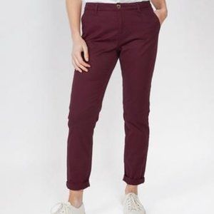 St. Ives Chino Burgundy Maroon - Fat Face